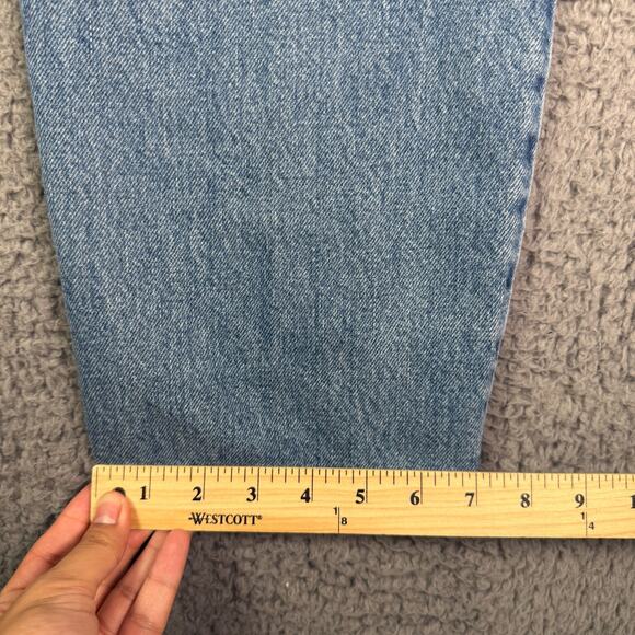 Levi's 560 Jeans Mens 33x34 Blue Denim Loose Fit Tapered Leg Baggy 90s USA Made - Picture 9 of 11
